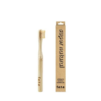 f.e.t.e Super Natural Brosse à dents en bambou doux pour enfants