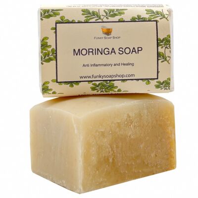 Fairtrade afrikanische Moringa-Seife, natürlich und handgefertigt, ca. 30 g/65 g