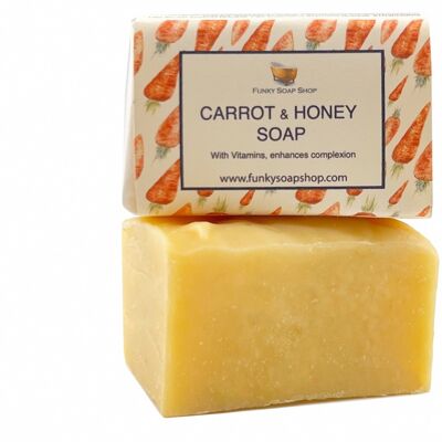 Carrot And Honey Soap, Handmade And Natural, Approx 30g/65g