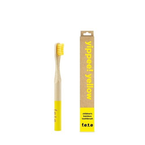 f.e.t.e Yippee Yellow Children's Soft Bamboo Toothbrush