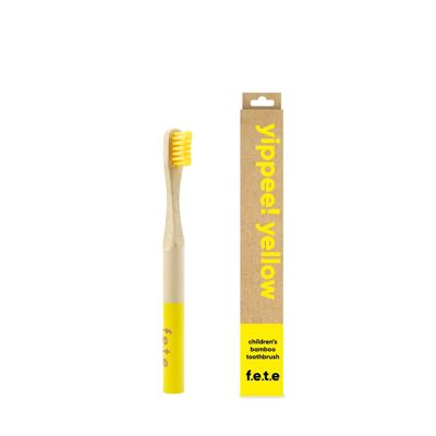 F.e.t.e Yippee Yellow Children's Soft Bamboo Toothbrush