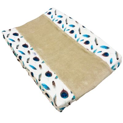 Changing pad cover feathers beige