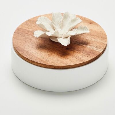 Wooden and porcelain box 15 cm - NAMOU
