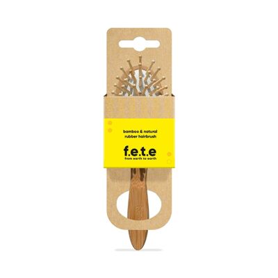 f.e.t.e Small Rounded Bamboo & Natural Rubber Hairbrush