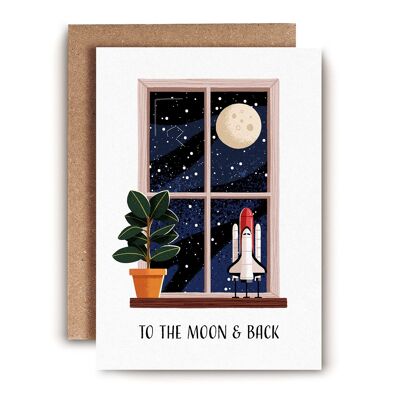 To the moon and back card
