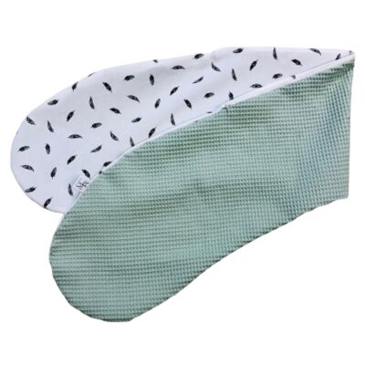 Nursing pillow cover feathers mint