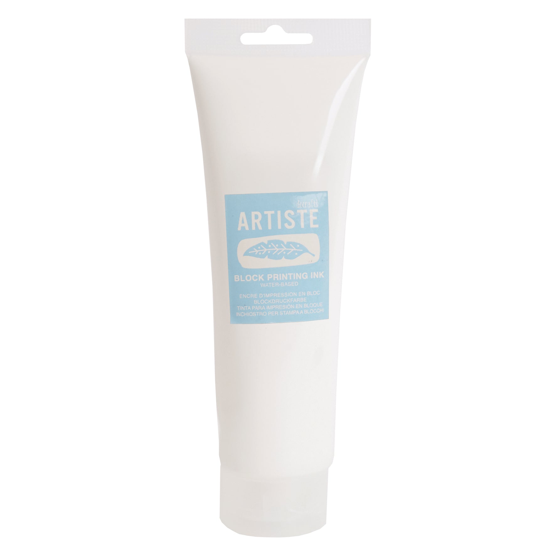 Artiste Water-Soluble Block Printing Ink, White 300ml, for Block Printing, Lino Printing, Linoleum, Screen Printing, for Artists Kit, Printmaking Art Paint Ink Supplies, Water-Based