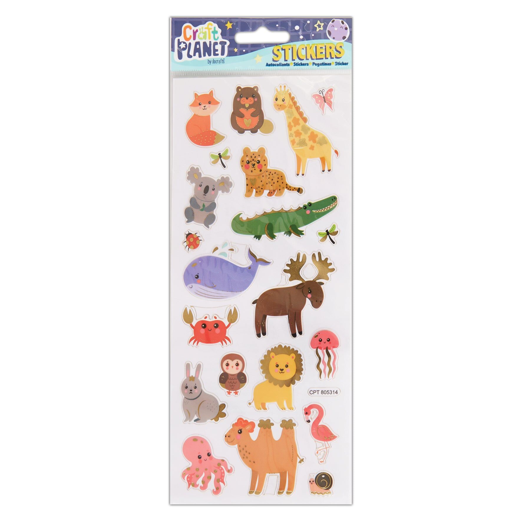 Craft Planet Fun Coloured Stickers, In The Zoo, For Young Crafters, Posters, Gifts, Card Making, Scrapbooking, Party Bag Fillers, Sticker Book, Reward Chart, Well Done Stickers, Animal Craft Supplies