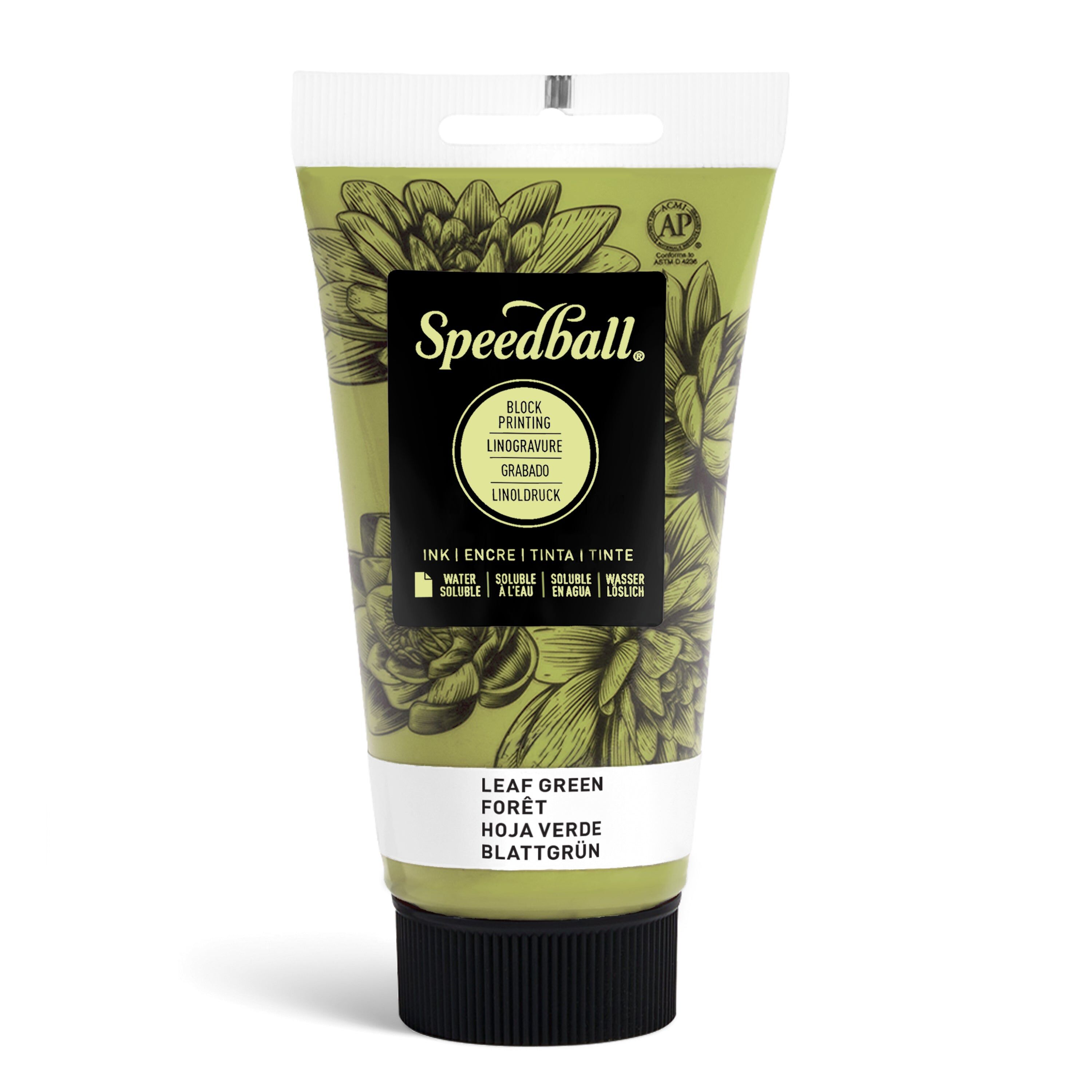 Speedball 2.5 oz Water-Soluble Block Ink Leaf Green, Block Printing, Lino Printing, Screen Printing, For Artists Kit, Print Making Tools, Art Kit Supplies, Bold Colour Print Ink