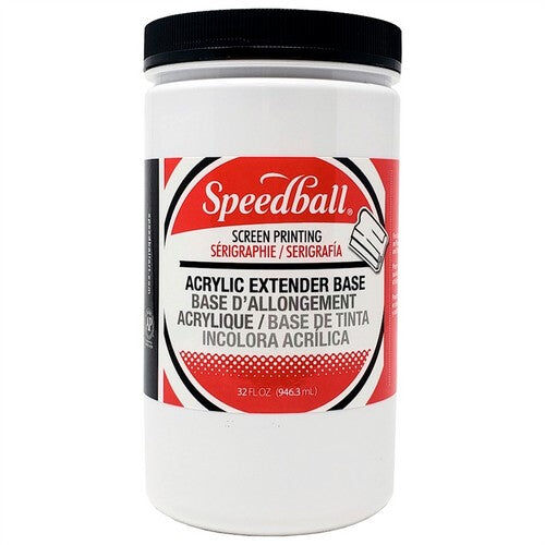 Speedball 32oz Acrylic Extender Base, Art Screen Printing Pouring Medium, Create More Transparent Colour Contrast, Mix With Acrylic Inks, Liquid Mediums For Artists Art And Craft Kit
