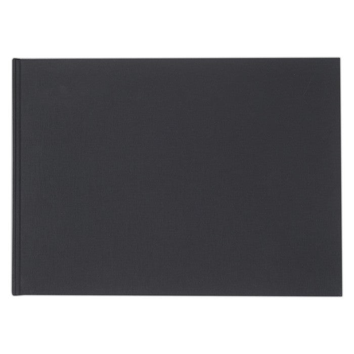 Docrafts Artiste A5 Hardback Landscape Sketchbook 46 Sheets, Black, White Paper, Drawing, Sketching, Doodling, Writing and Scrapbook Designs with Mixed Media, Pen, Ink, Painting and More