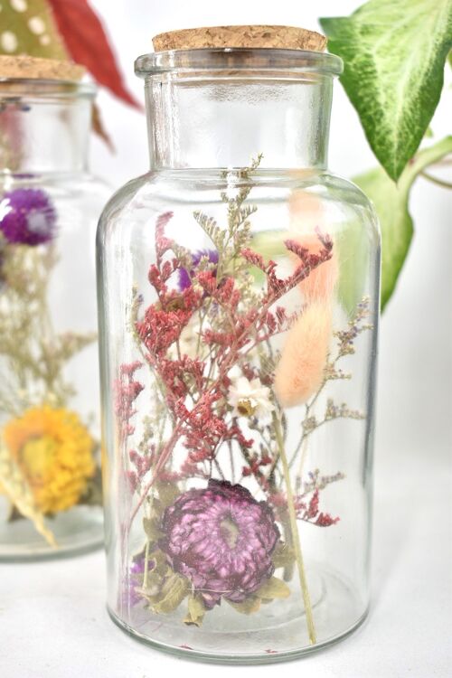 Droogbloemen glas - 16 cm
