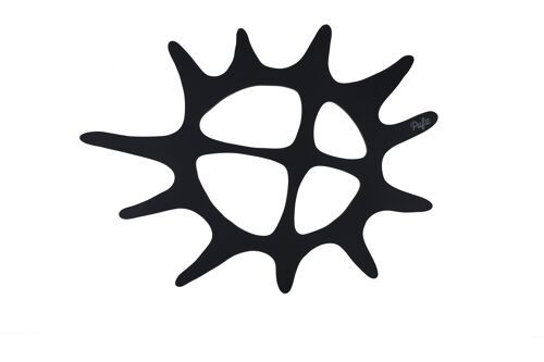 Trivet Mat Sun Wheel, black