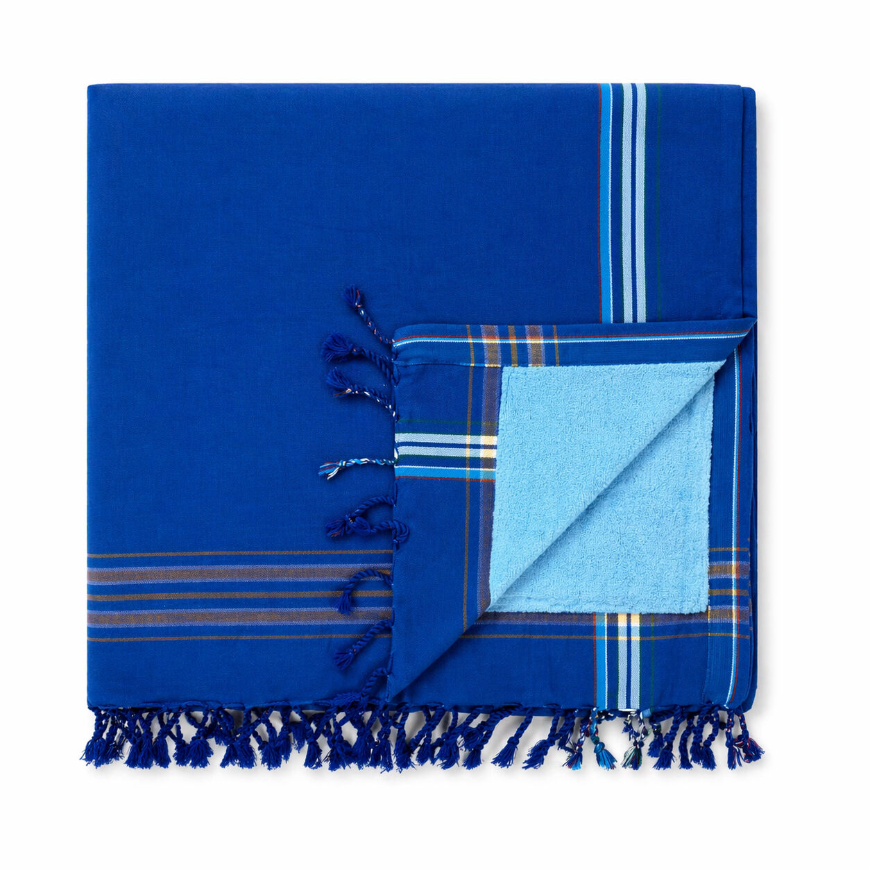 Pareo in tessuto blu Kikoy