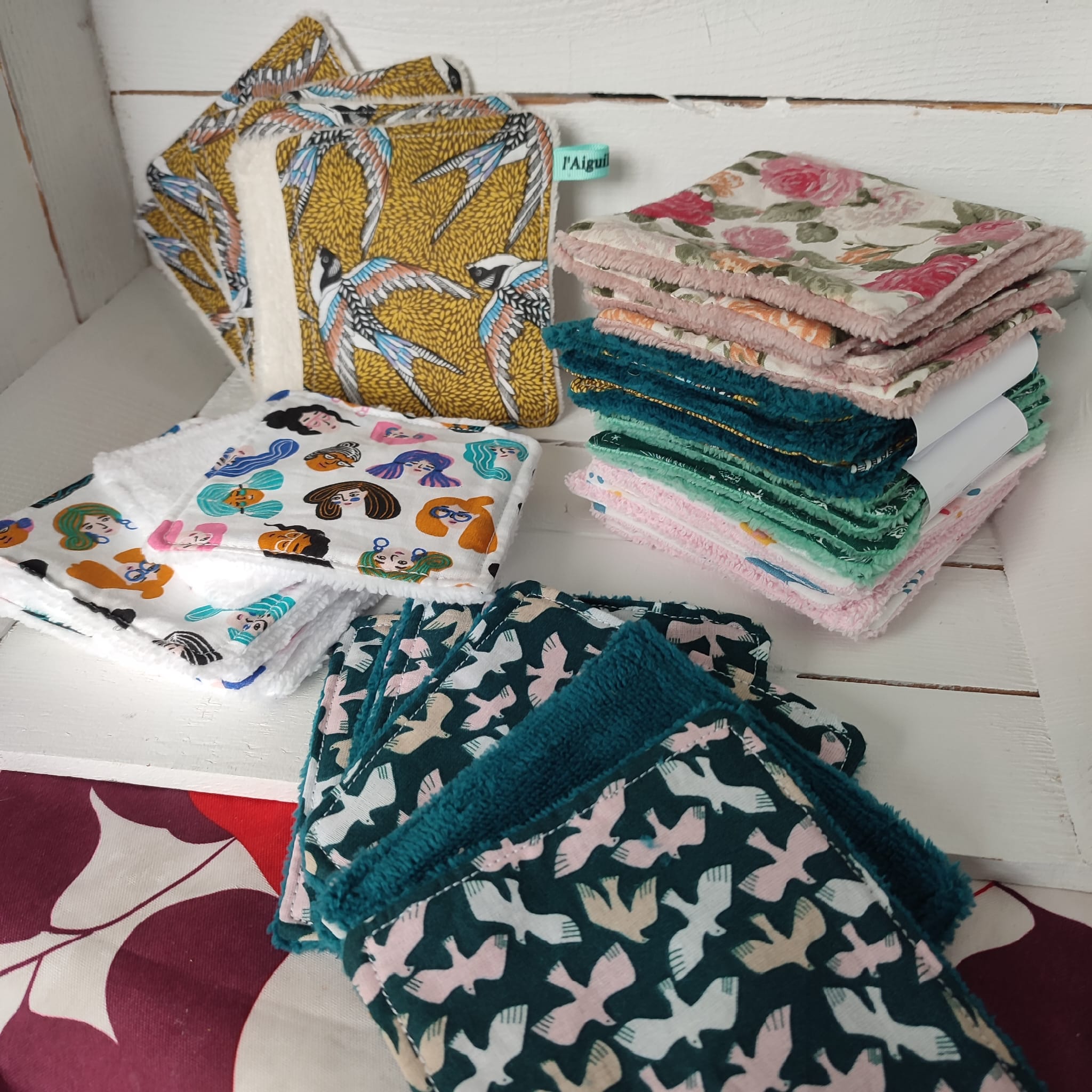 Lingettes démaquillantes lavables et réutilisables - Lot de 6 dont 1 gratuite