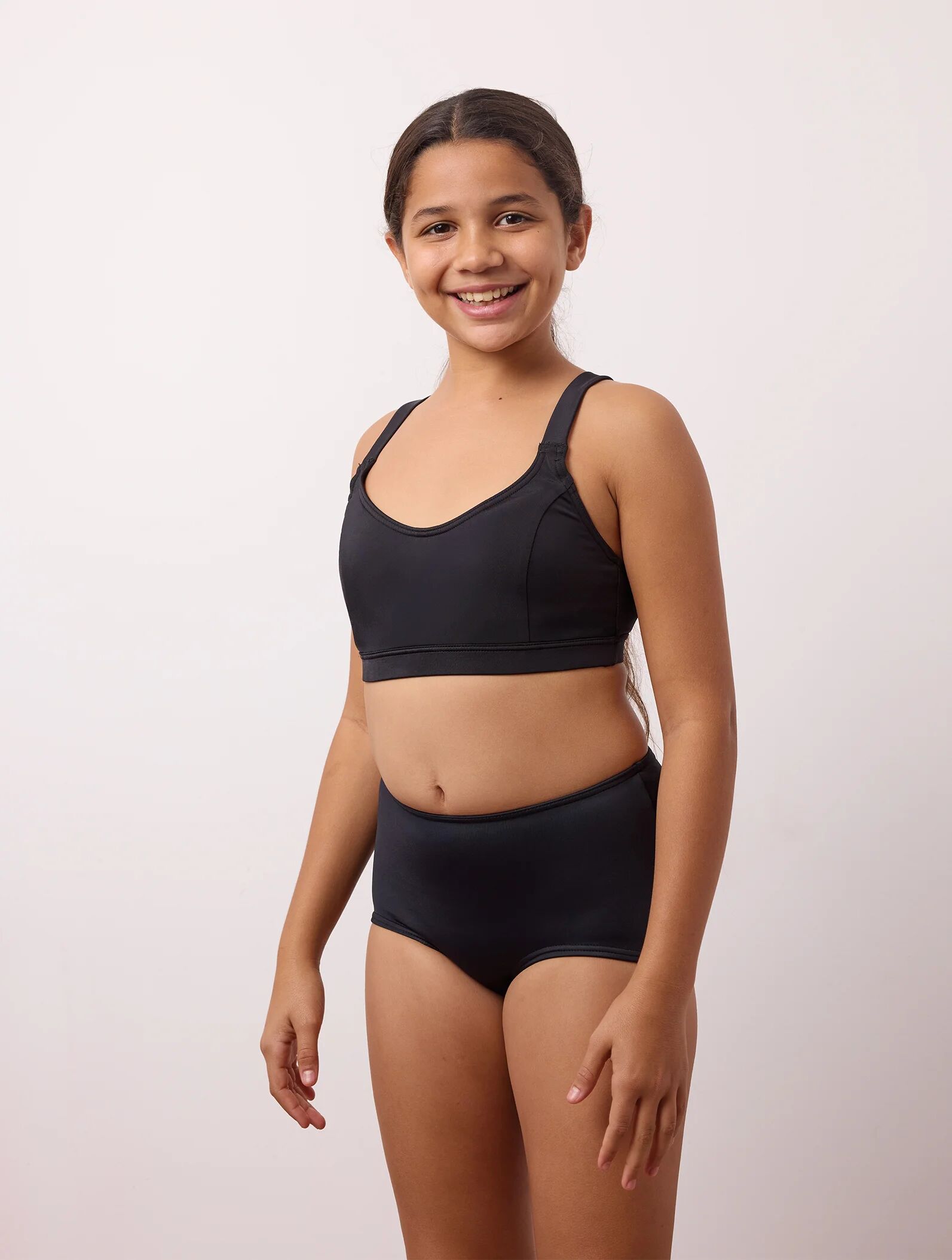 Cyanfarbene Menstruationsbadeshorts für Teenager