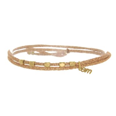 Friendship tie - Faceted beads model - Copper color