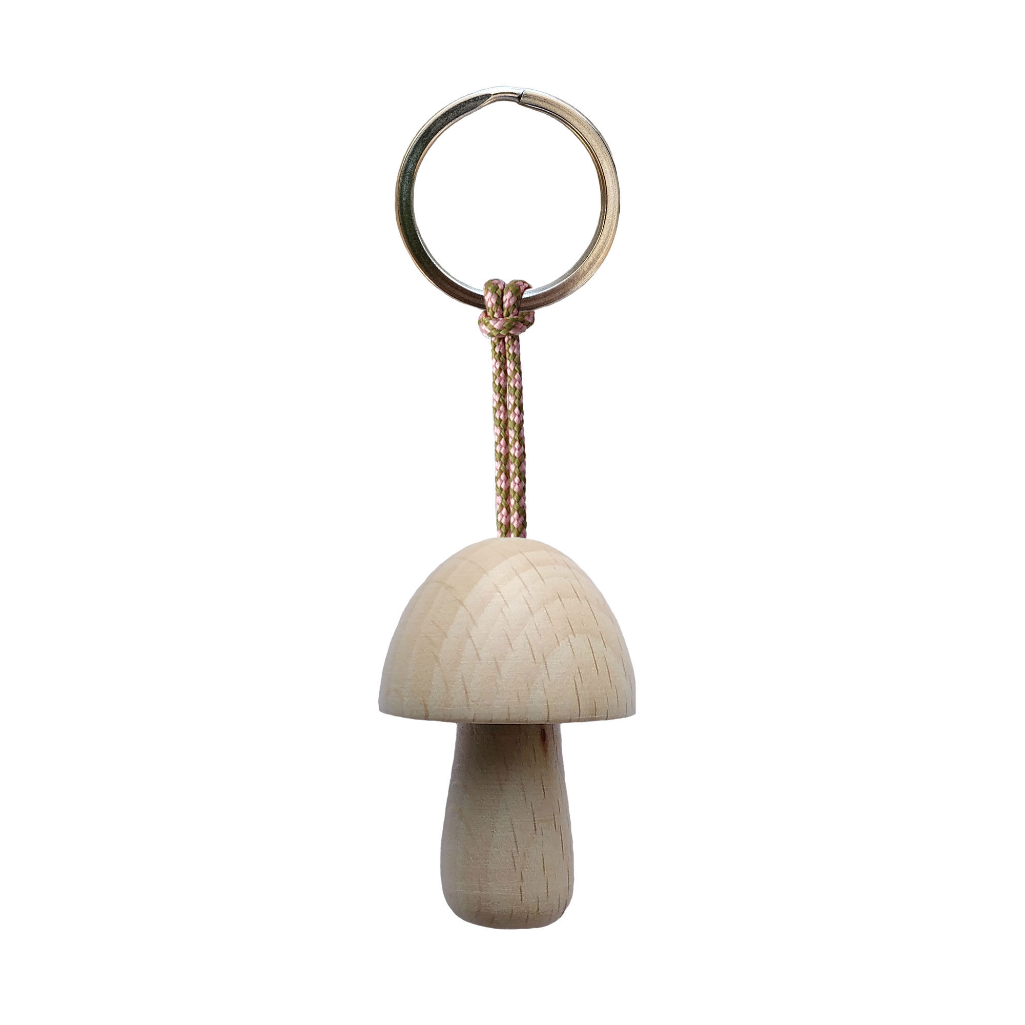 Gancio a forma di fungo in legno / Anello in acciaio inox - Muschio Mistico