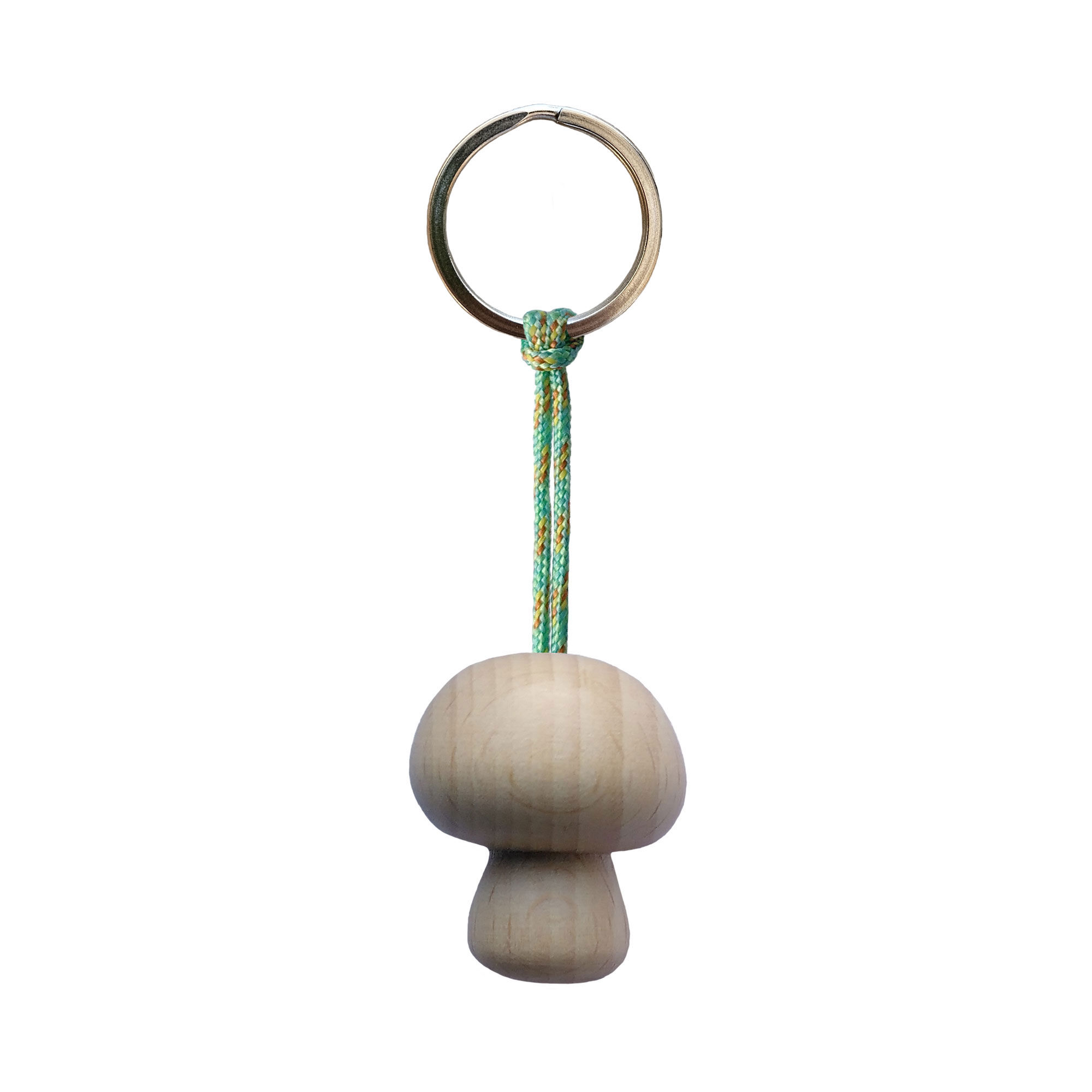 Appendino a forma di fungo in legno / Anello in acciaio inox - Tropicana