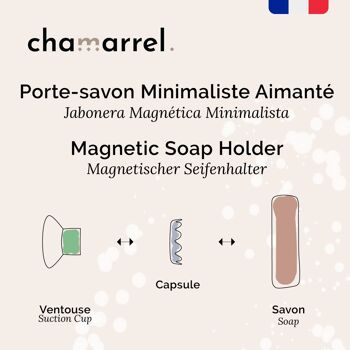 Porte-savon minimaliste aimanté français 4