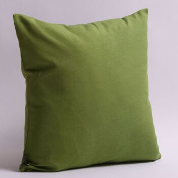 Coussin décoratif uni vert, 16'' 1