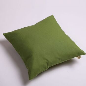 Coussin décoratif uni vert, 16'' 7