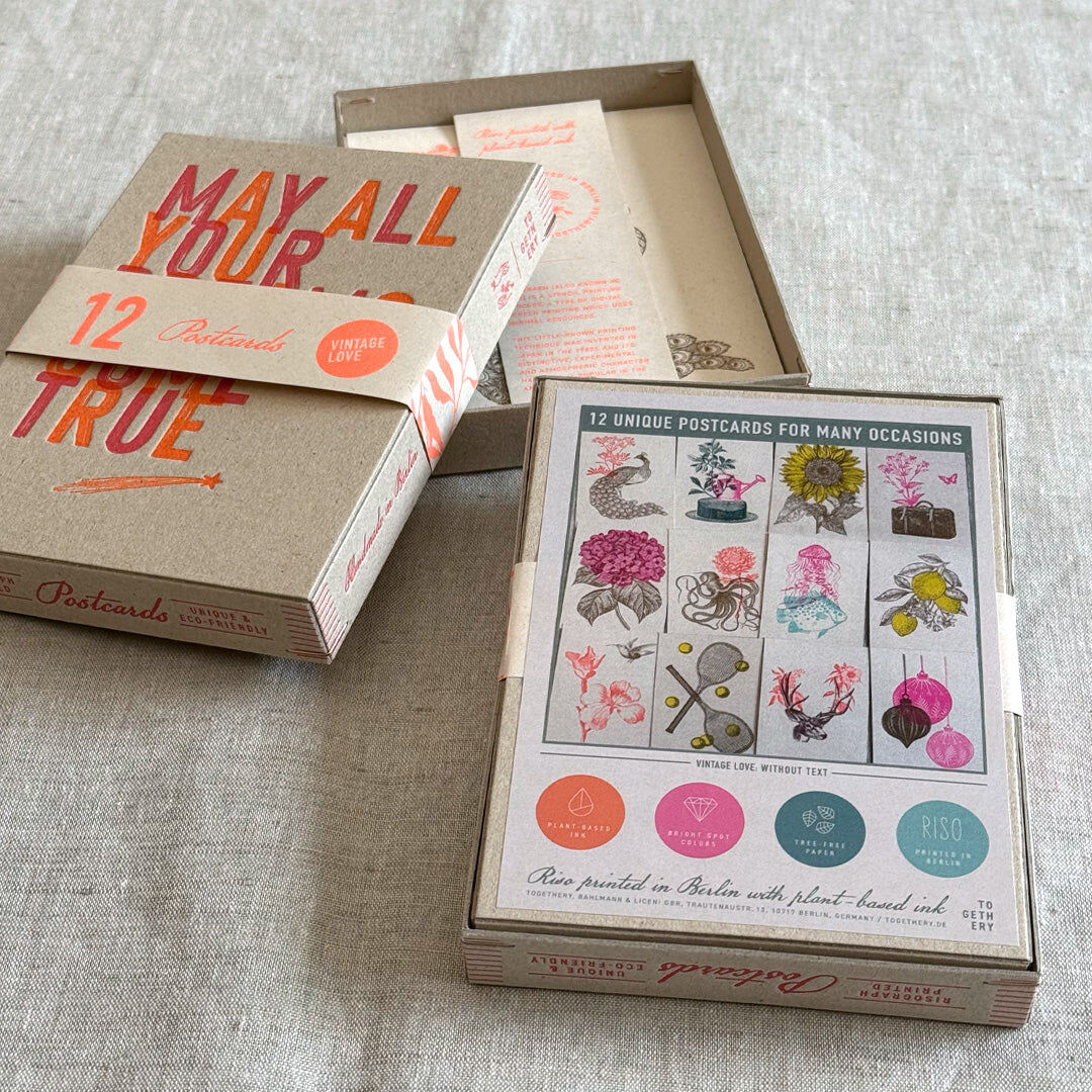 Postkartenbox mit 12 Karten / Vintage Love