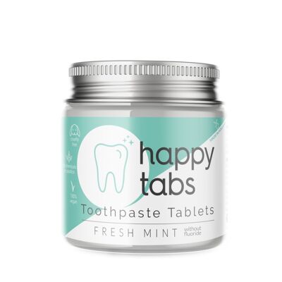 Toothpaste Tablets Jar Fresh Mint (Fluoride Free) - 80 tablets