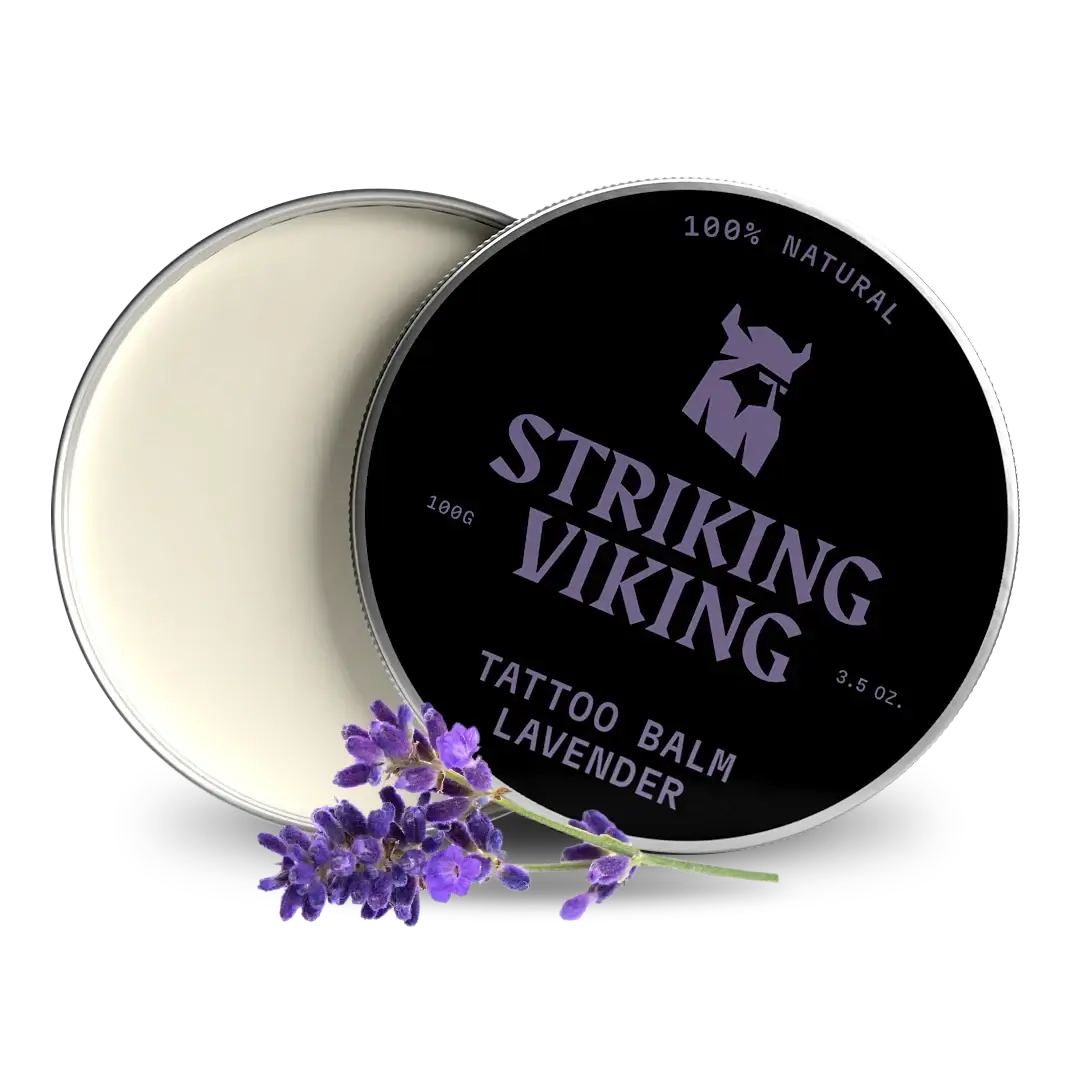Striking Viking Tattoo Balm Lavender | Tattoo Aftercare Moisturizing Balm for New & Healed Ink