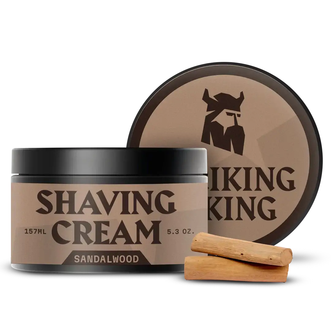 Striking Viking Sandalwood Shaving Cream for Men 5.3oz | Rich Lather for Sensitive Skin Care