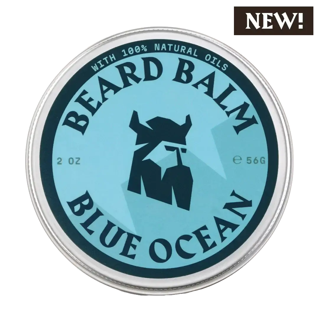 Striking Viking Blue Ocean Beard Balm 2oz | Natural Beard Softening & Styling Balm for Men