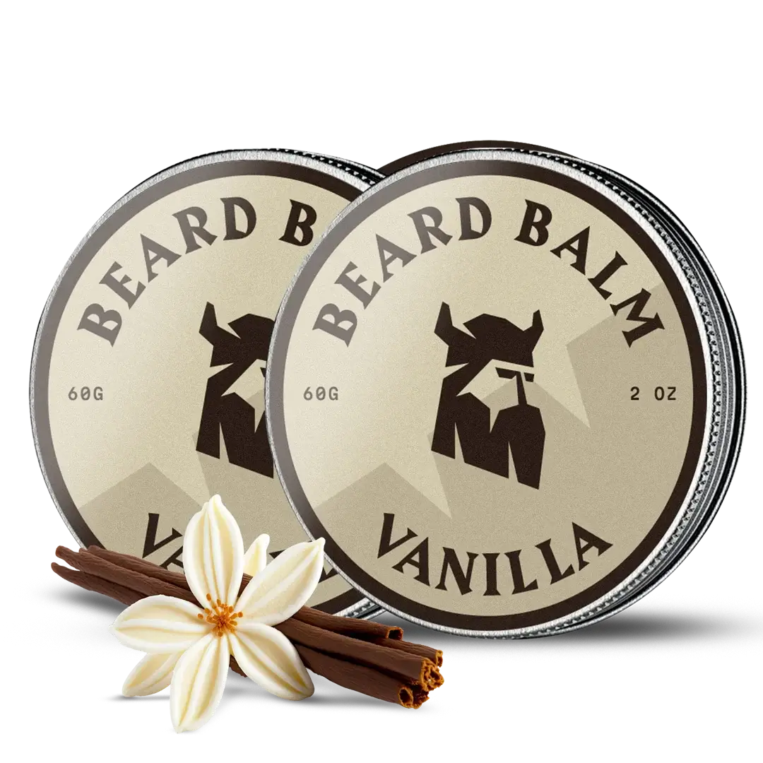 Striking Viking Vanilla Beard Balm 2 Pack 2x2oz | Natural Beard Softening & Styling Balm Men
