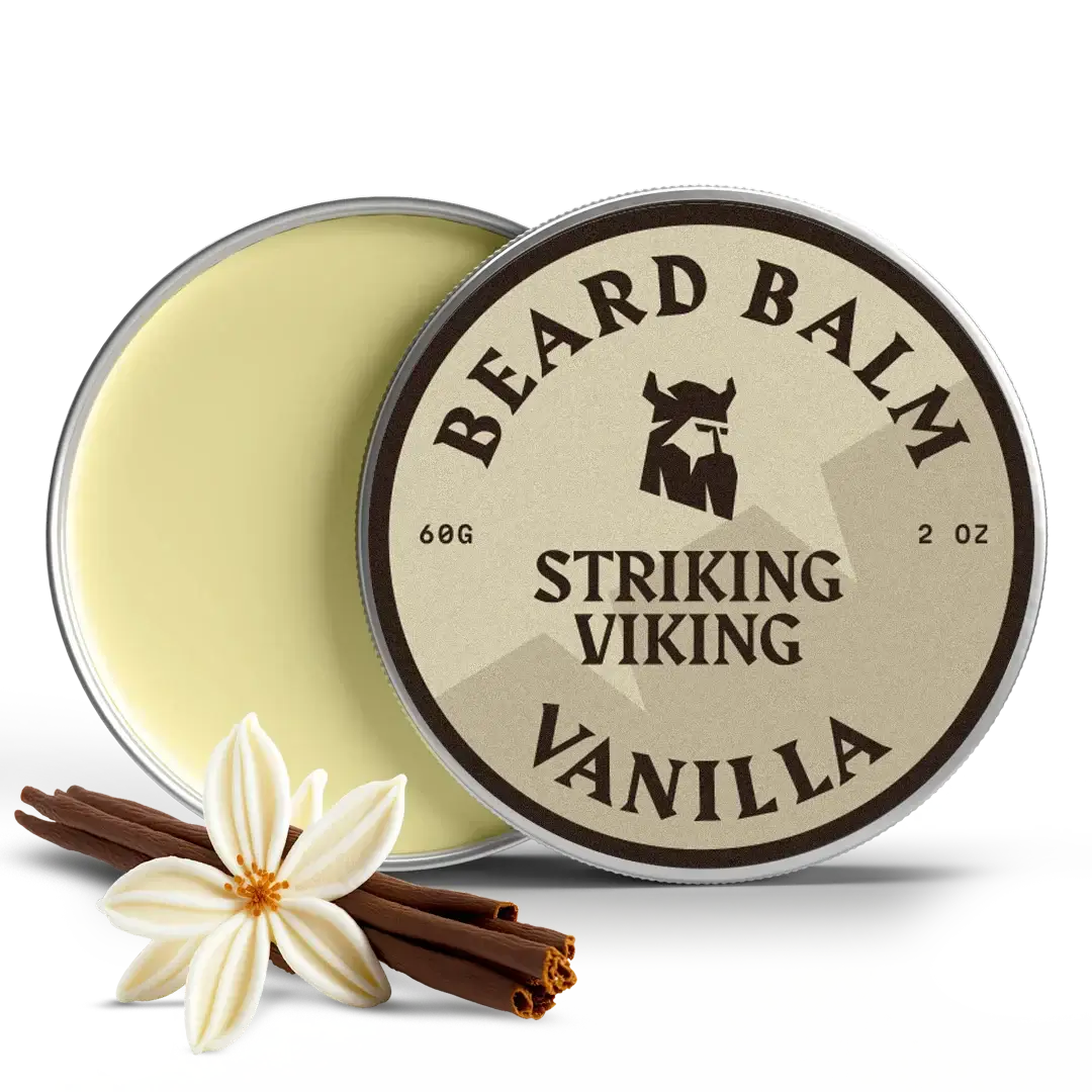Striking Viking Vanilla Beard Balm 2oz | Natural Softening & Styling Beard Balm for Men