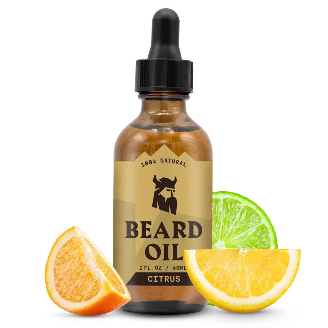 Striking Viking Citrus Beard Oil 2oz | Organic Orange Beard Growth & Hydration Oil