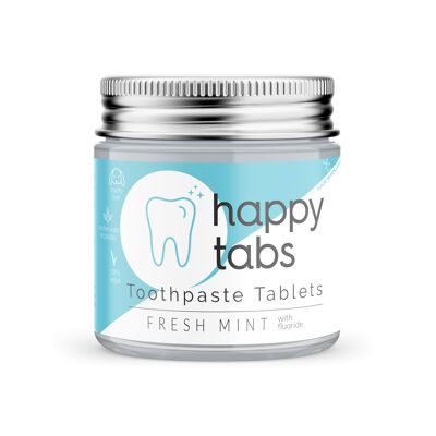 Toothpaste Tablets Jar Fresh Mint (with fluoride) - 80 tablets