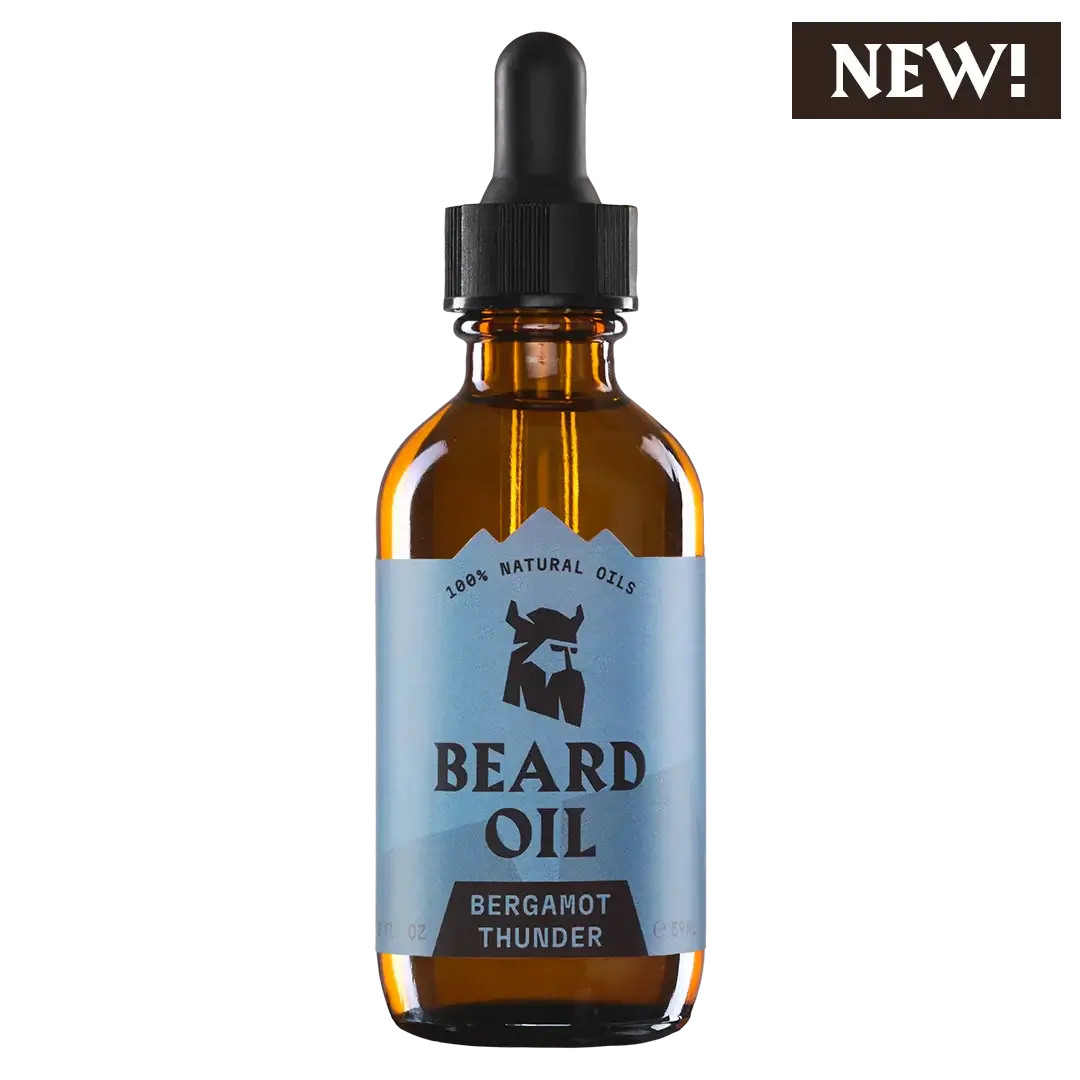 Striking Viking Beard Oil Bergamot Thunder 2 fl oz | Natural Beard Growth & Softening Oil