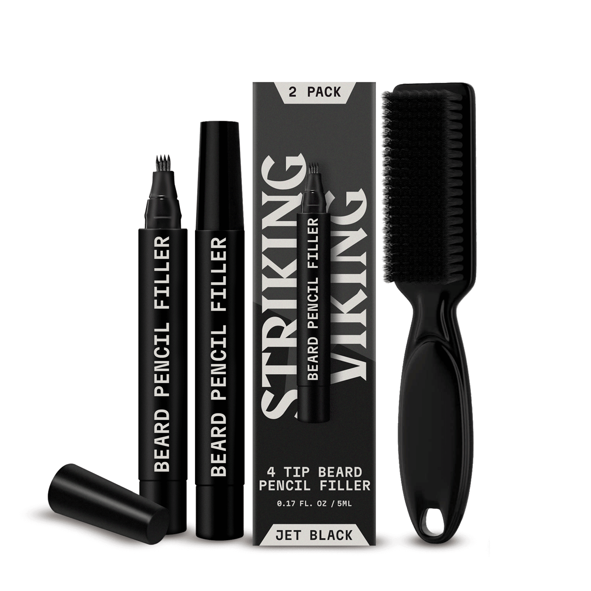 Stylo correcteur de barbe Viking Striking (lot de 2) | Stylo retouche barbe et cheveux waterproof