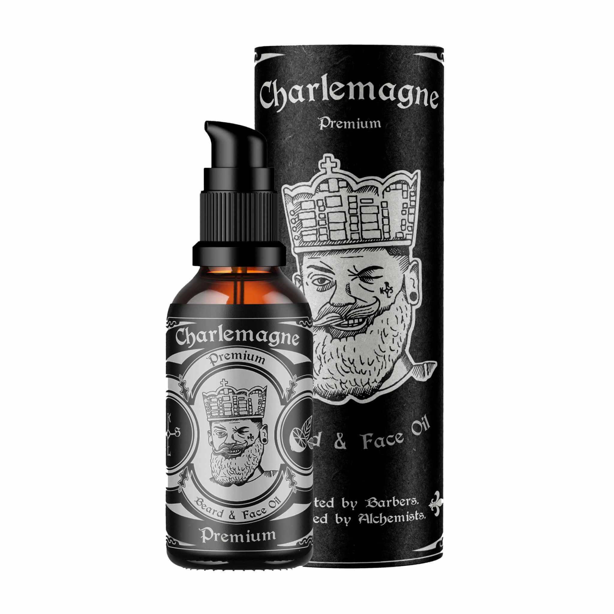 Charlemagne Beard Oil Leather 30ml | Vegan Beard Oil with Argan, Jojoba & Leather Scent
