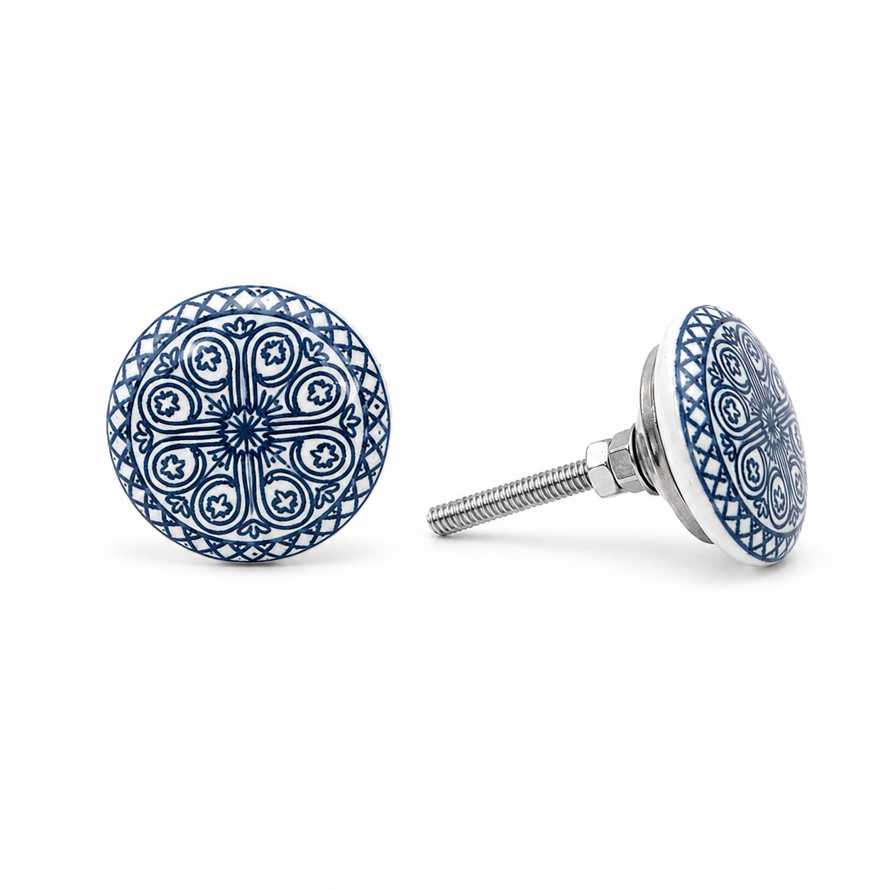 Bouton de tiroir rond Royal Delft Medallion