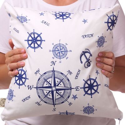 Coussin de canapé décor mer 18"