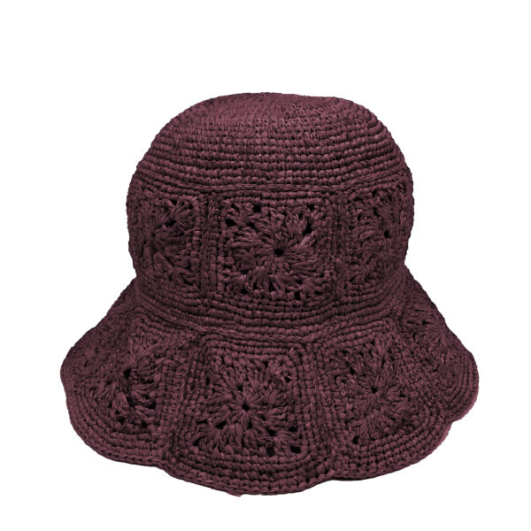 Sombrero de pescador de rafia de ganchillo - Moani