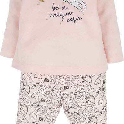 Pijama para niñas -be a unique corn en rosa