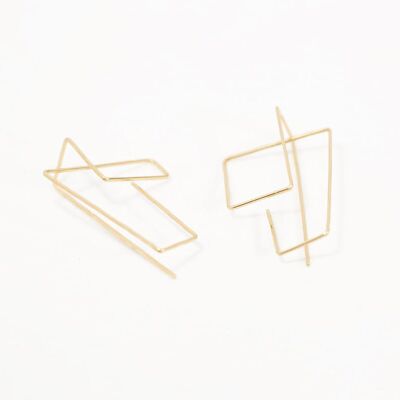 Architectural line earrings