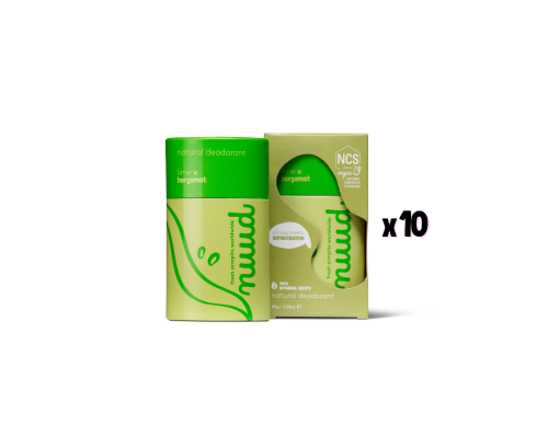 nuud - Déodorant naturel et végétalien - Stick Citron vert x Bergamote (x10)