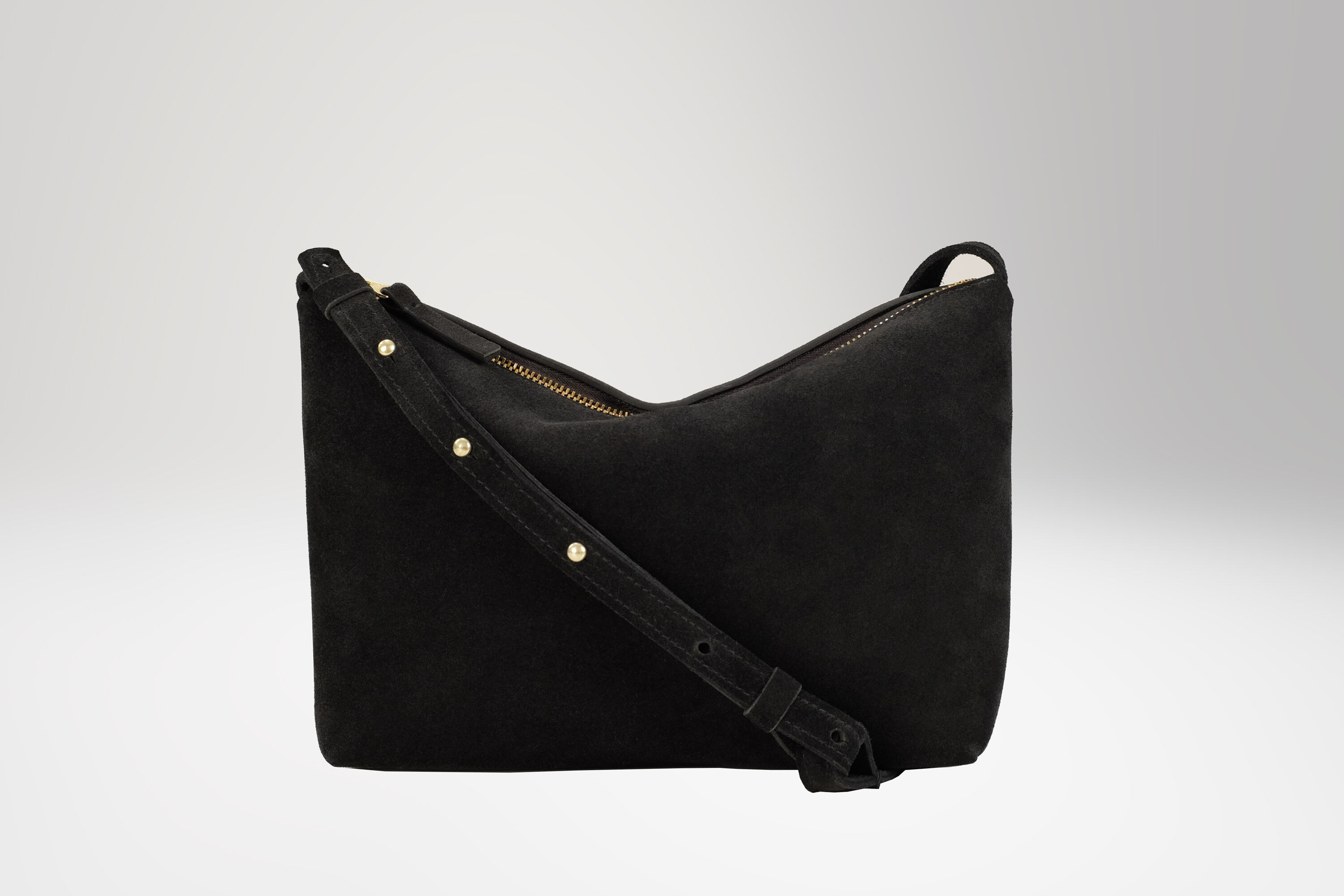 Small Crossbody Bag, Wildleder, black