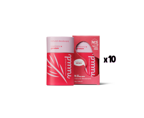 nuud - Déodorant naturel et végétalien - Stick Romarin x Géranium (x10)