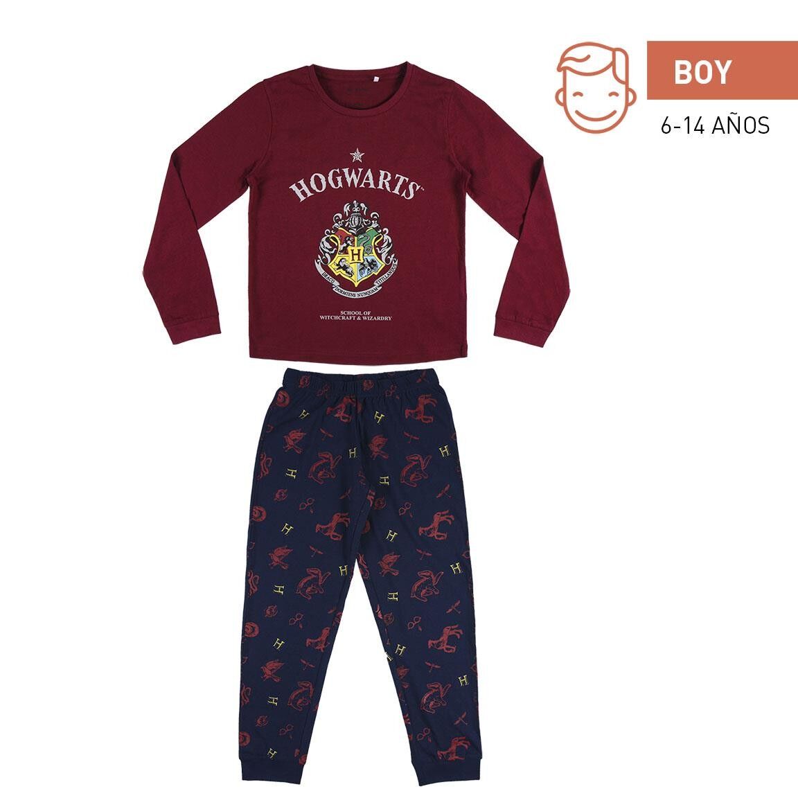 Harry Potter Hogwarts Langarm-Pyjamas – 8er-Pack, verschiedene Varianten: Jungenmodell