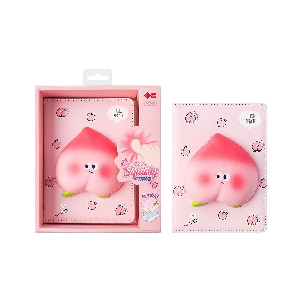 Kawaii-Notizbuch mit Squishy-Effekt für Mädchen – Pfirsichfarbene Varianten