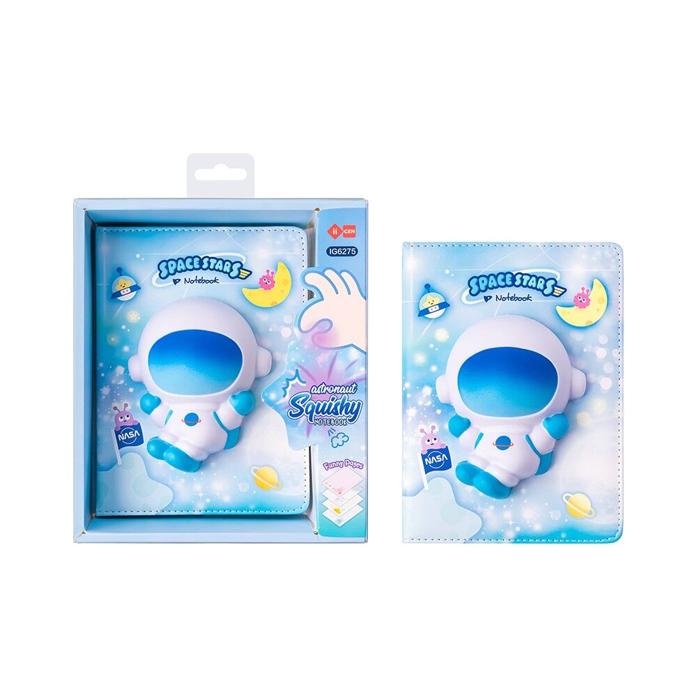 Kawaii-Notizbuch mit Squishy-Effekt für Mädchen – Astronauten-Varianten