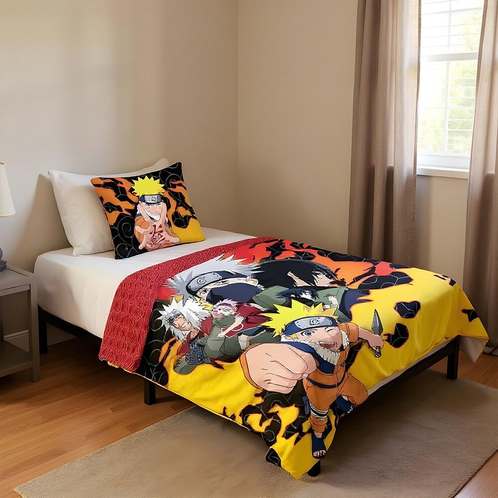 Juego de ropa de cama Naruto Flames